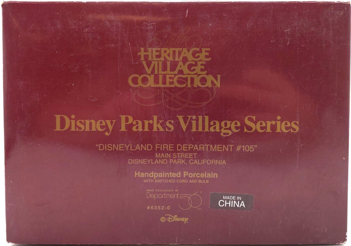 Dept 56 5352-0 Disney Parks -Fire Department LN/Box