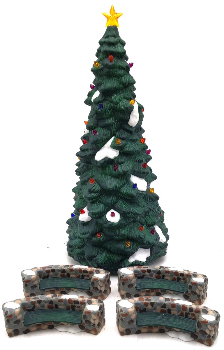Dept 56 5565-4 Heritage Village - Town Tree with Light EX/Box