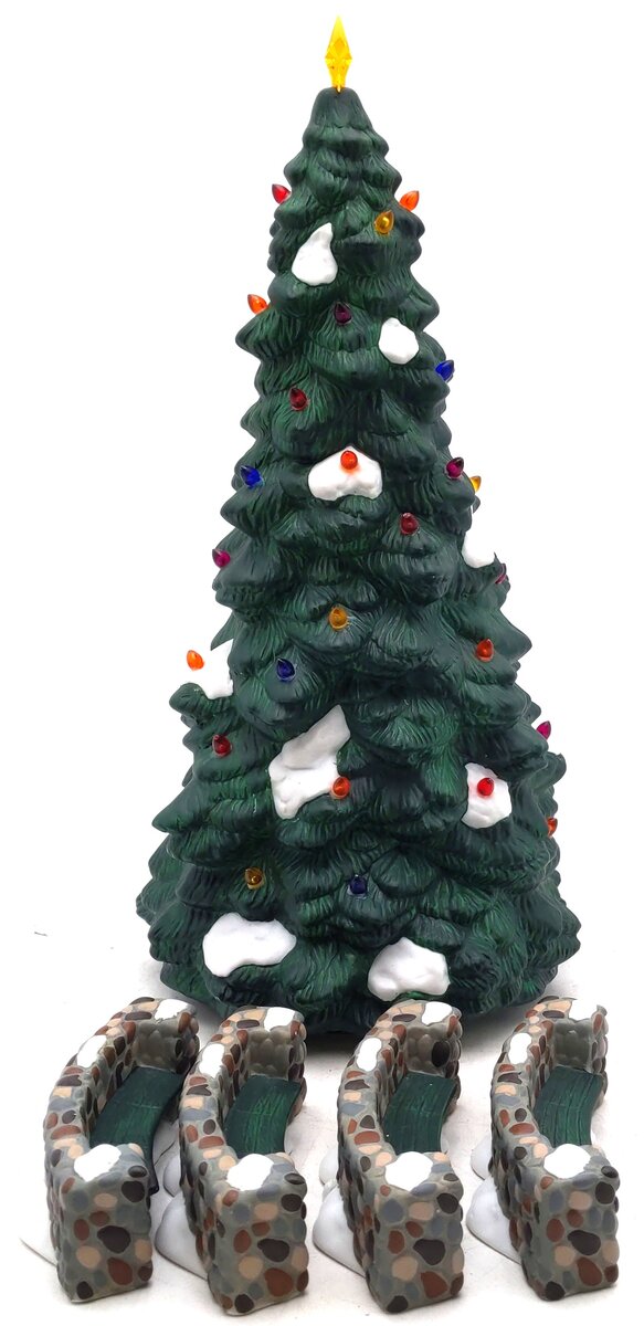 Dept 56 5565-4 Heritage Village - Town Tree with Light EX/Box