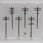 American Flyer 6-49872 S Scale Telephone Poles (Pack of 6) LN/Box