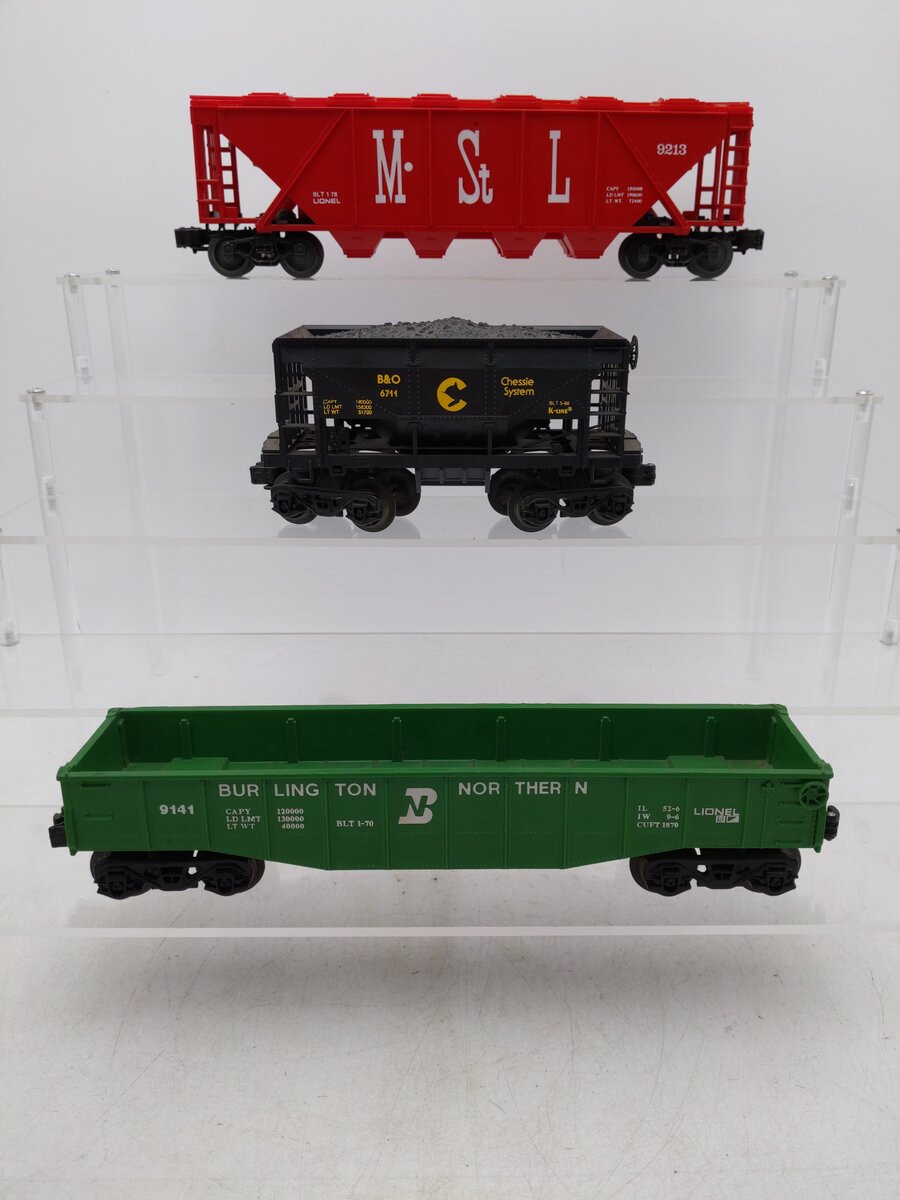 Lionel & K-Line Assorted Train Cars [3] EX