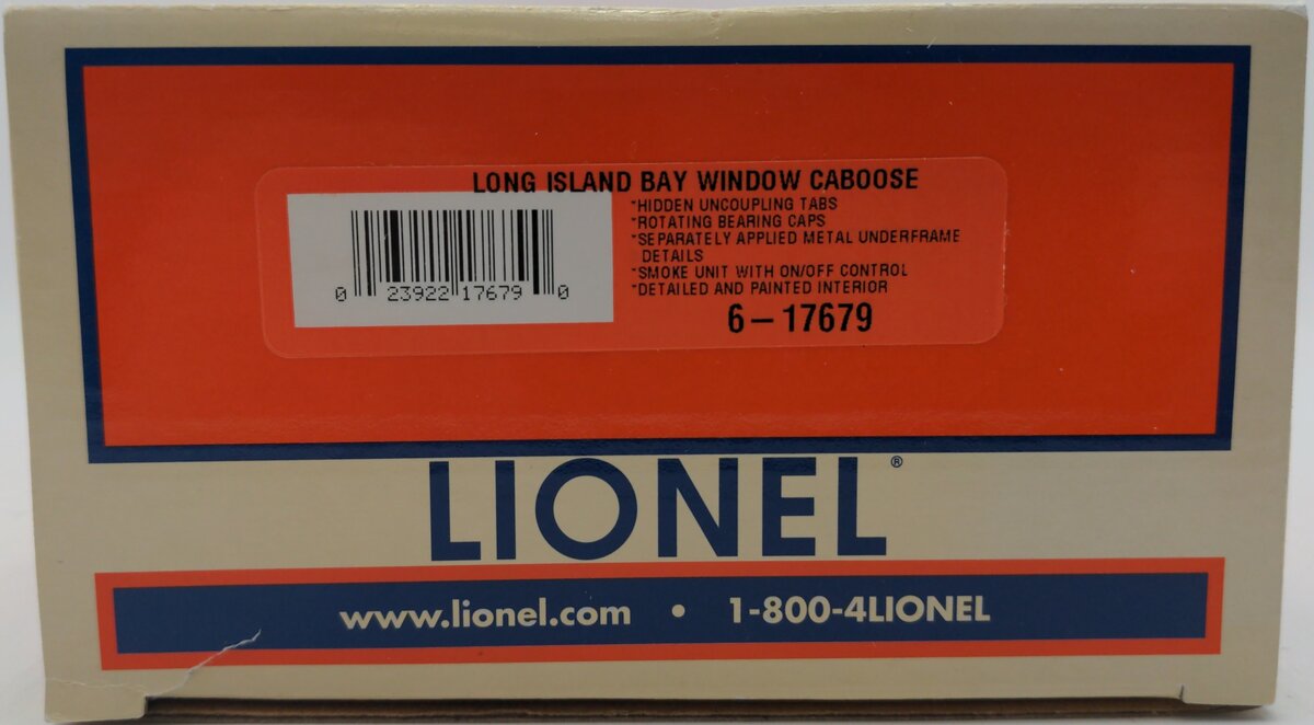 Lionel 6-17679 Long Island Bay Window Caboose w/Smoke EX/Box