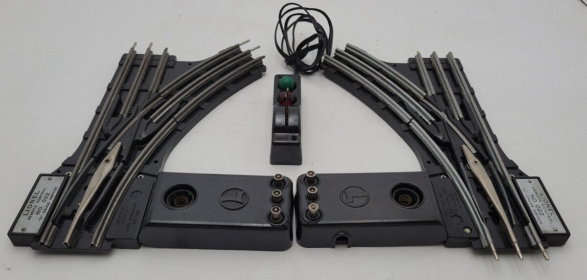 Lionel O22 Vintage O Left-Hand & Right-Hand Electric Remote Switches (Pair of 2) VG