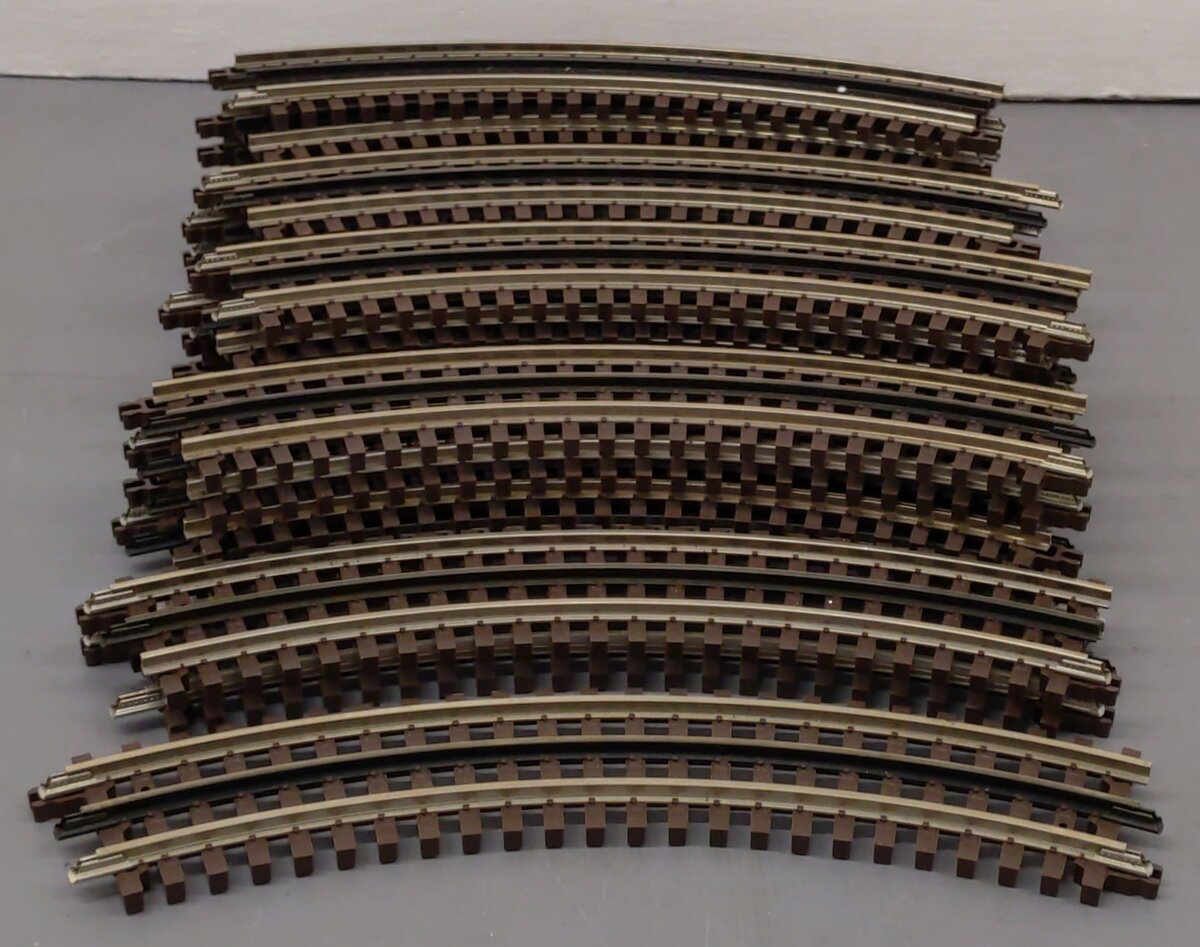 Atlas 6043 O 3-Rail O-27 Nickel Silver Full Curve Track (23) EX