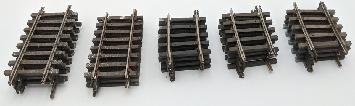 Atlas 6004/6014 O Assorted Straight & Curved Track Sections (19) - (2-Rail)