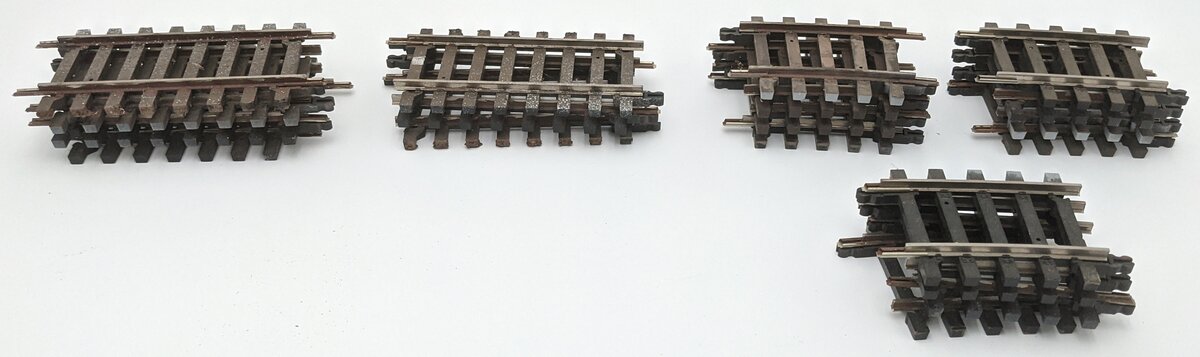 Atlas 6004/6014 O Assorted Straight & Curved Track Sections (19) - (2-Rail)
