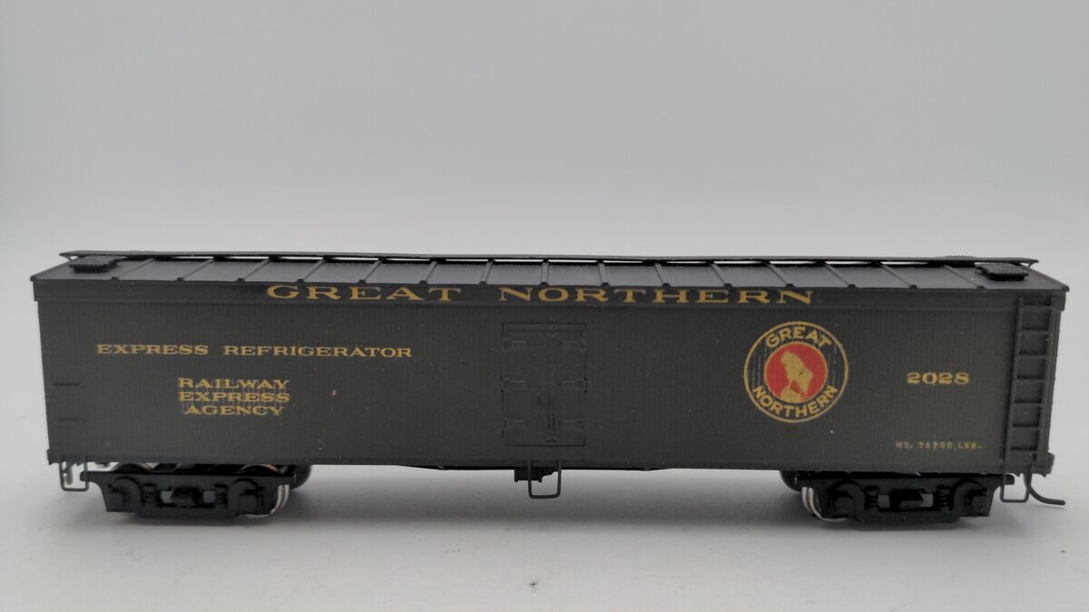 HO Scale BRASS CUSTOM Great Northern Reefer Car #2028
