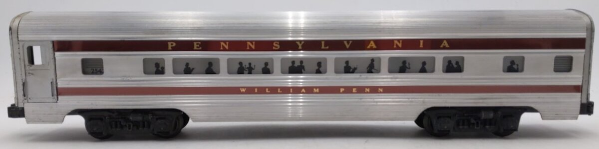 Lionel 2543 Vintage O Gauge Pennsylvania Aluminum "William Penn" Pullman Car