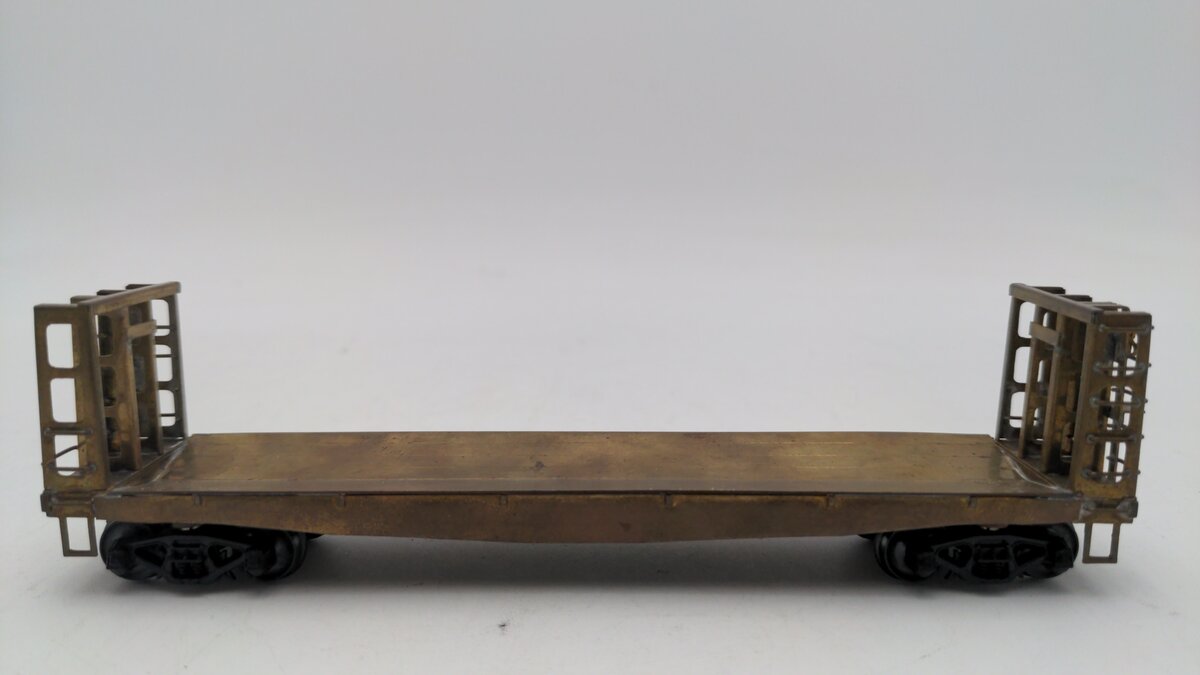 HO Scale BRASS Bulkhead Flat Car VG