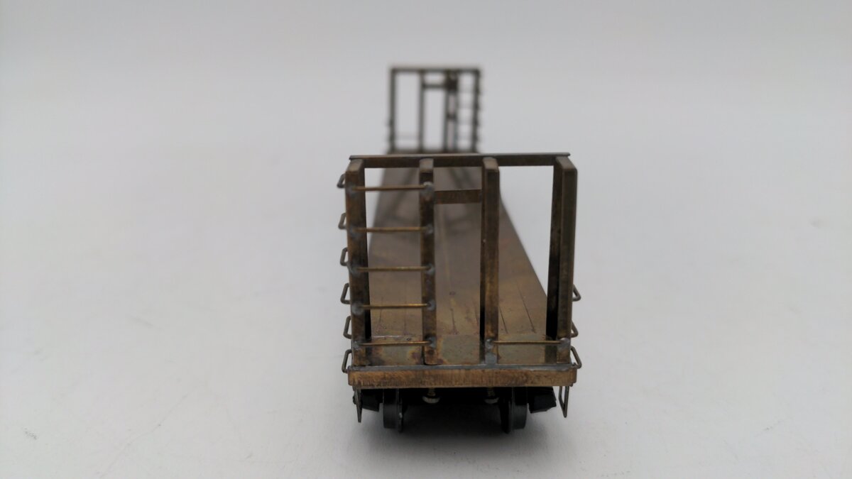 HO Scale BRASS Bulkhead Flat Car VG