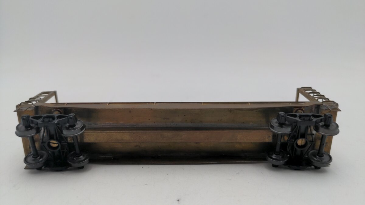 HO Scale BRASS Bulkhead Flat Car VG