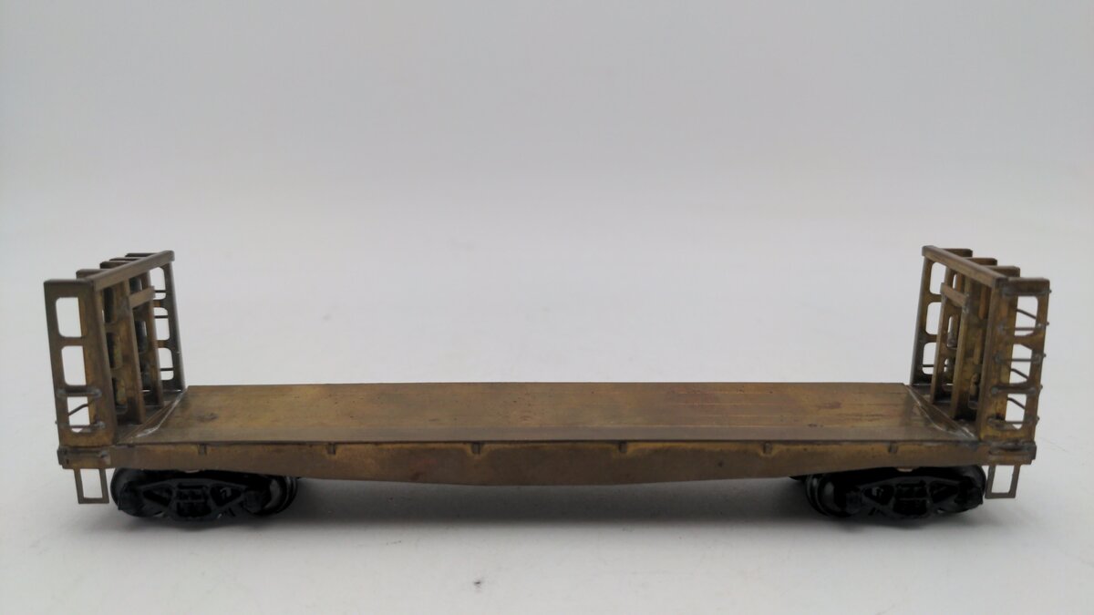 HO Scale BRASS Bulkhead Flat Car VG