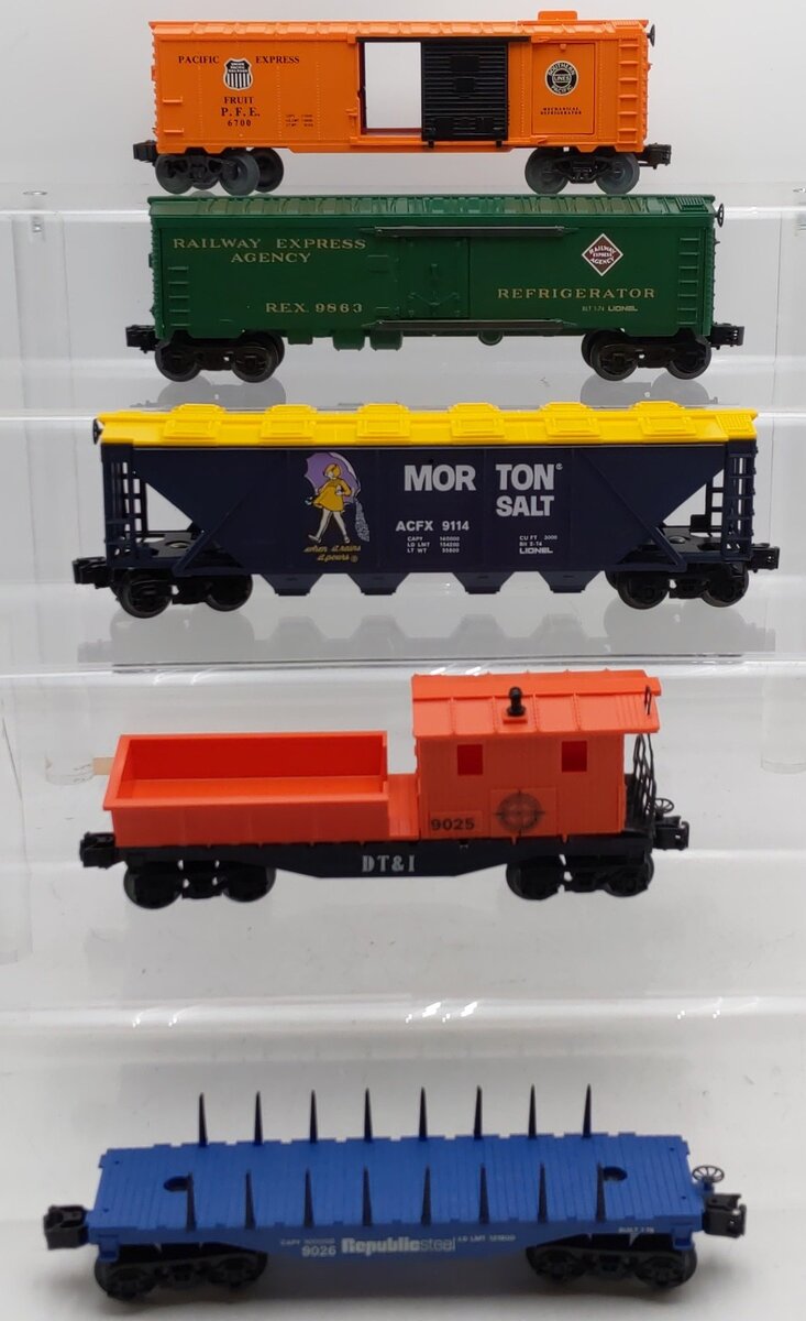 Lionel O Gauge Freight Cars #9025,9026,9114,6700,9863 [5] VG