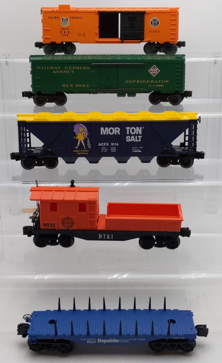 Lionel O Gauge Freight Cars #9025,9026,9114,6700,9863 [5] VG