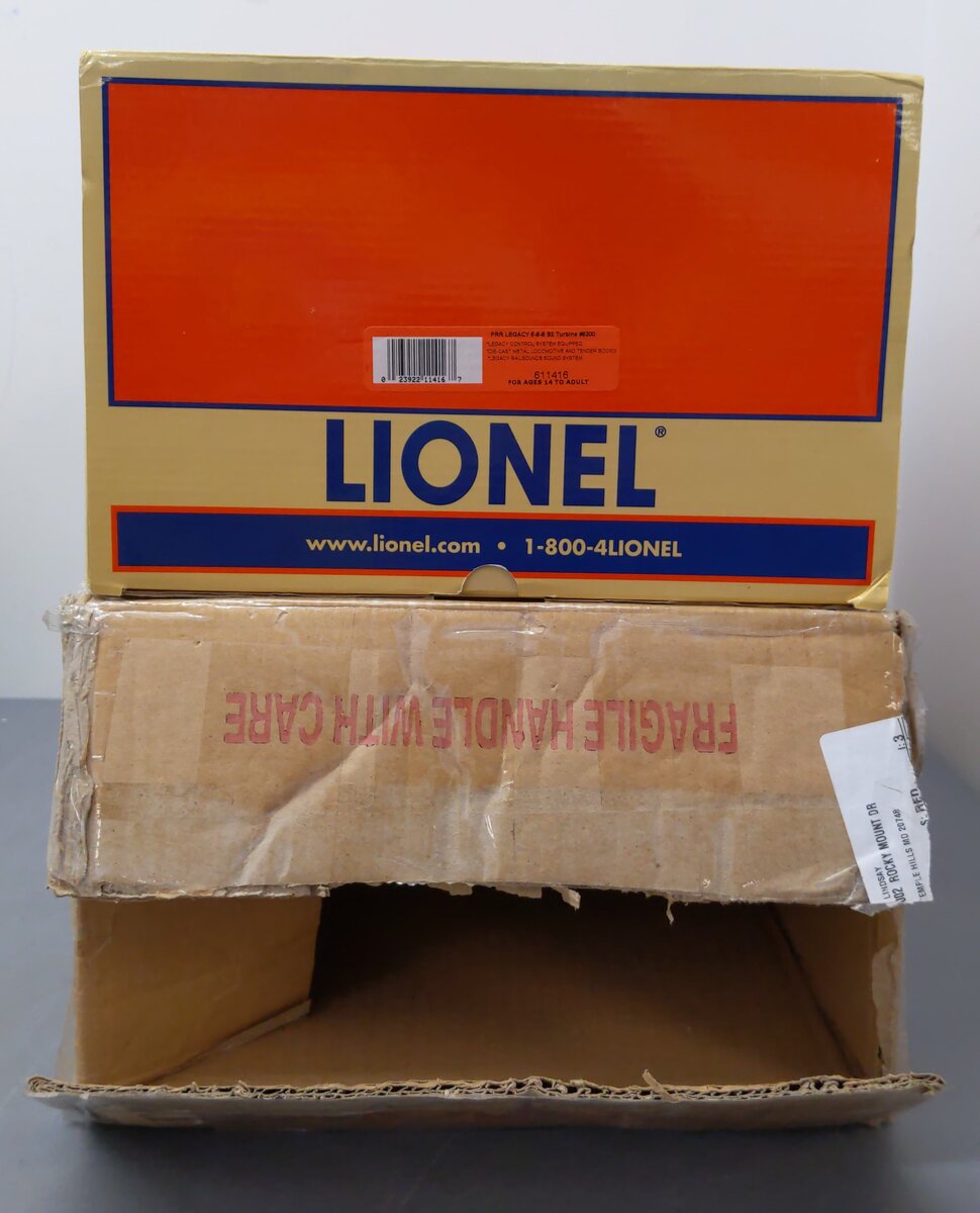 Lionel 6-11416 O PRR S-2 Turbine Steam Locomotive and Tender #6200 w/ Legacy EX/Box