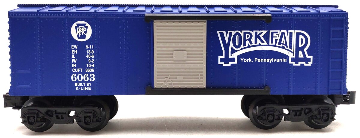 K-Line K-5154016 O Gauge Pennsylvania Rail Road York Fair Boxcar #6063 LN