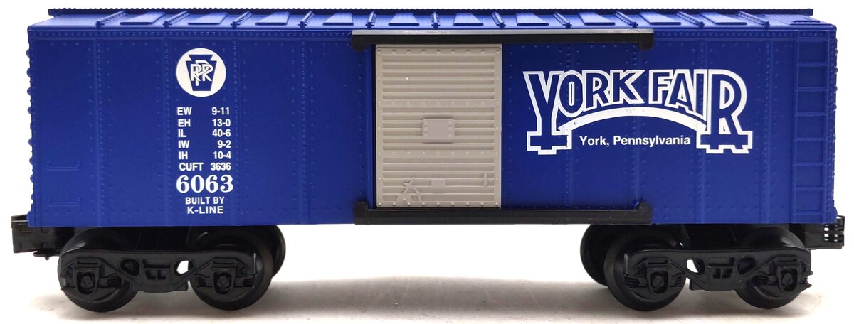 K-Line K-5154016 O Gauge Pennsylvania Rail Road York Fair Boxcar #6063 LN