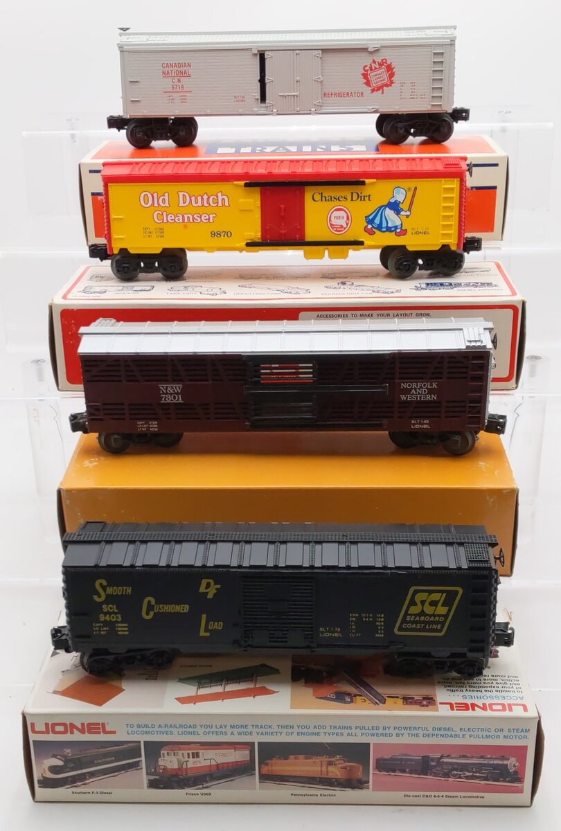 Lionel O Gauge Freight Cars #9403,7301,9870,5719 [4] VG/Box