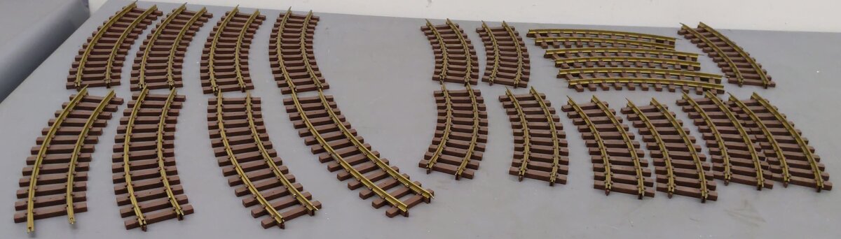 Lionel G Scale - Curved Brass Track Sections [20] VG