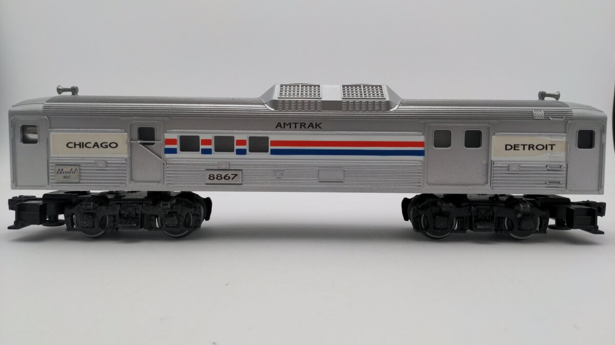 Lionel O Gauge CUSTOM Amtrak/Detroit/Chicago Combo Car #8867