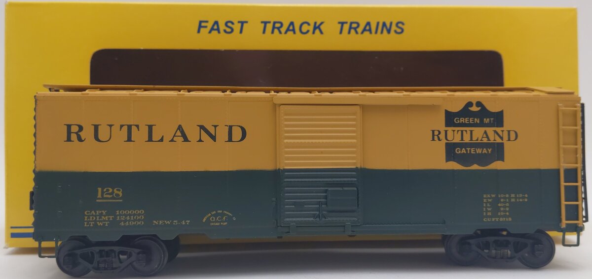 American Models 122 S Scale Rutland Boxcar #128 EX/Box