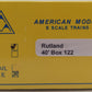American Models 122 S Scale Rutland Boxcar #128 EX/Box
