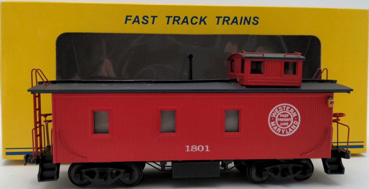 American Models 7531 S Scale  RTR Wood Caboose #1801 EX/Box