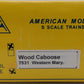 American Models 7531 S Scale  RTR Wood Caboose #1801 EX/Box