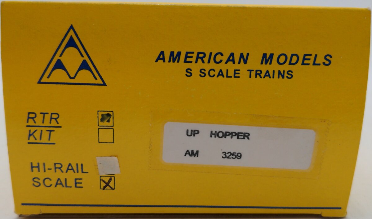 American Models S Scale Union Pacific Hopper Car #69499 EX/Box