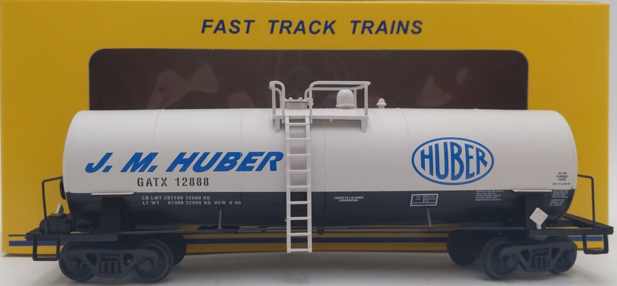 American Models 504 S Gauge J.M. Huber Tank Car (Hi-Rail) #12850 EX/Box