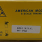 American Models 6013 S Scale New York Central 46' Flat Car #500582 EX/Box