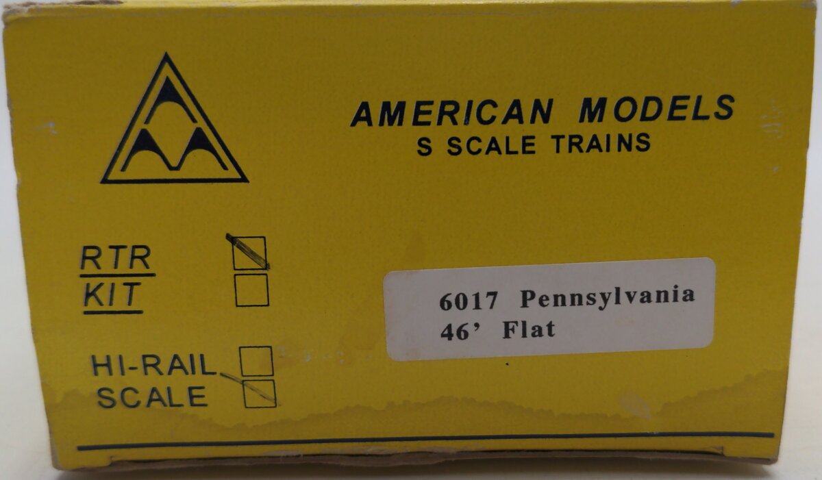 American Models 6017 S Pennsylvania Railroad Flatcar #470145-Scale EX/Box