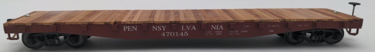 American Models 6017 S Pennsylvania Railroad Flatcar #470145-Scale EX/Box