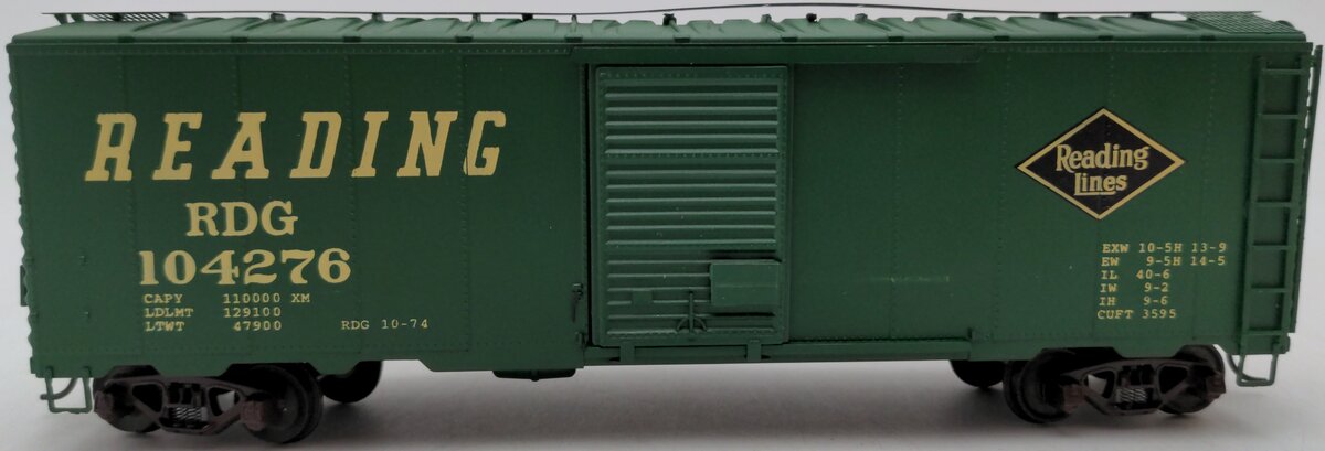 American Models 176 S Gauge Reading Box Car #104276 [Hi Rail] EX/Box