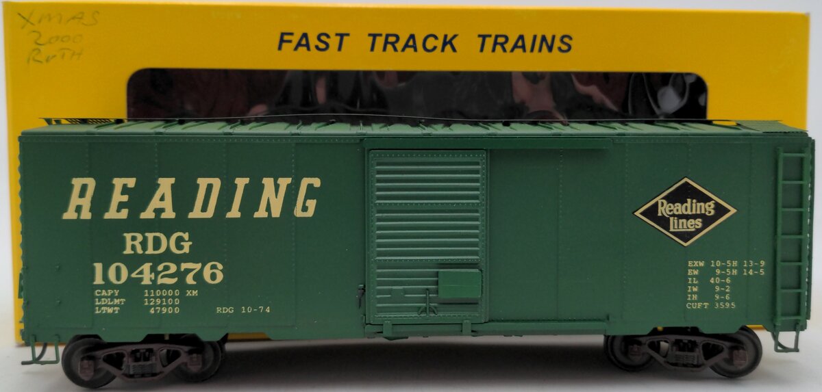 American Models 176 S Gauge Reading Box Car #104276 [Hi Rail] EX/Box