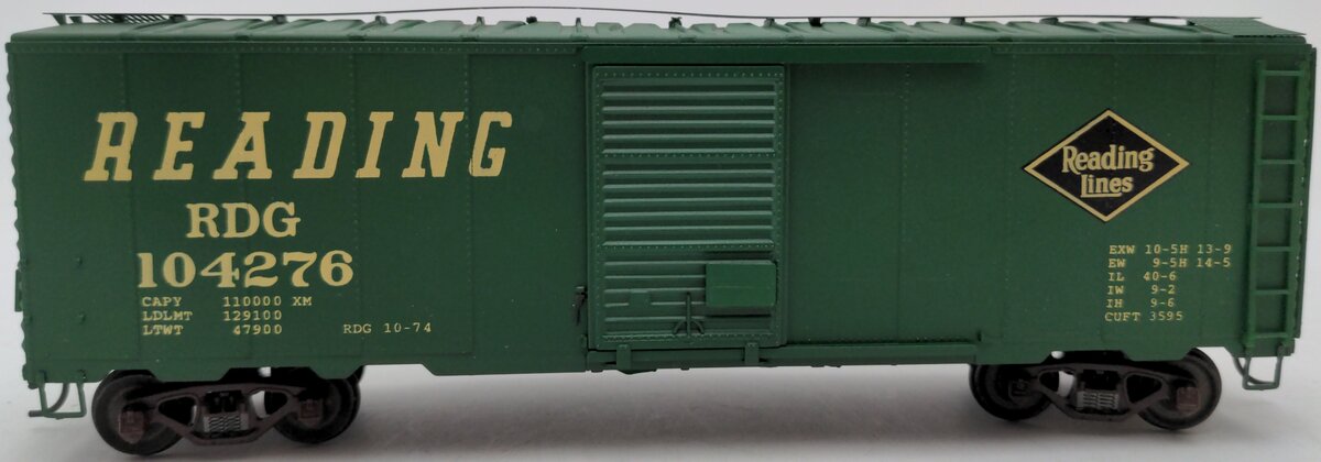 American Models 176 S Gauge Reading Box Car #104276 [Hi Rail] EX/Box
