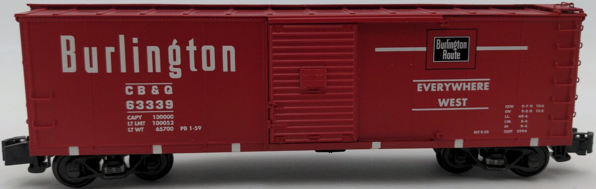 S-Helper Service 01019 S Scale Burlington Route 40' Steel Re-Built Boxcar #63339 EX/Box