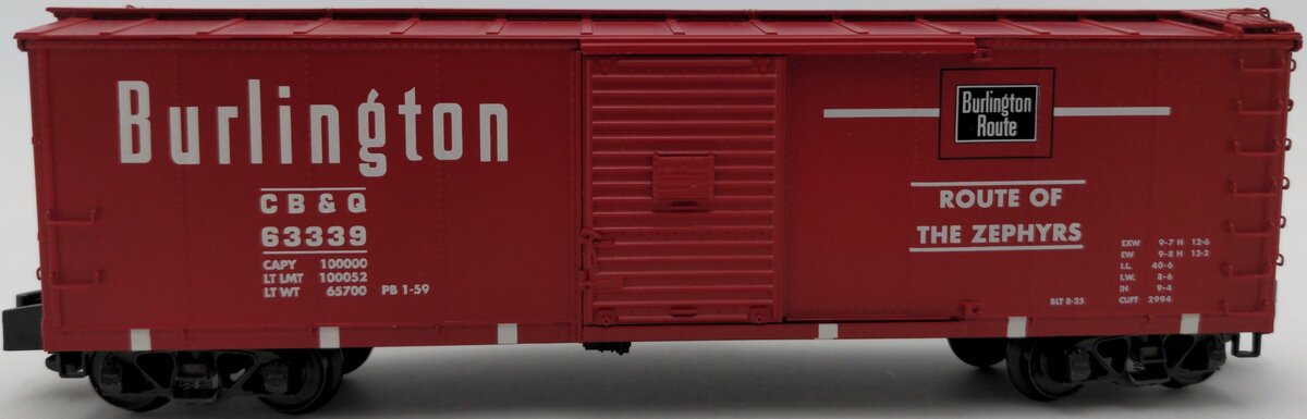 S-Helper Service 01019 S Scale Burlington Route 40' Steel Re-Built Boxcar #63339 EX/Box