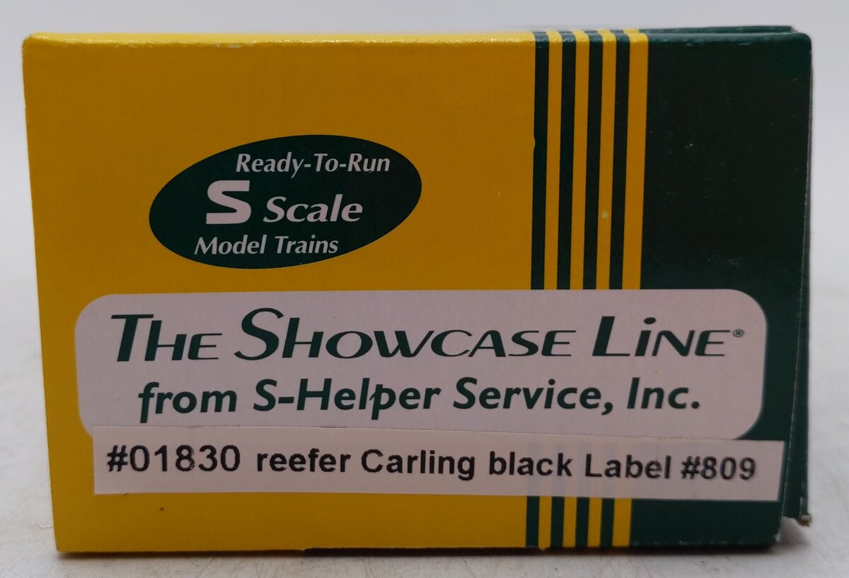 S-Helper 01830 S Guage Carling Black Label Reefer #809 EX/Box