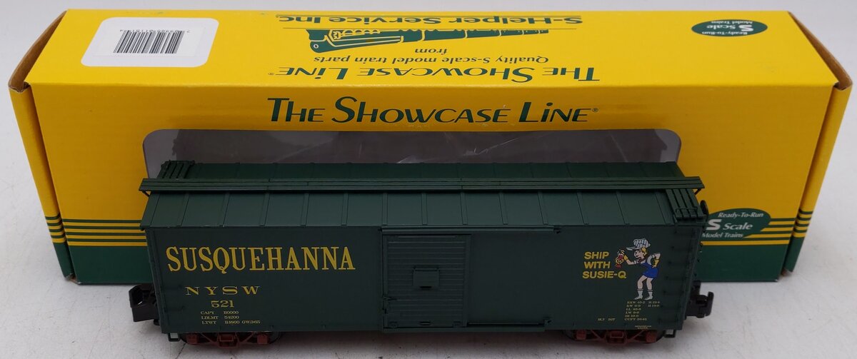 S-Helper 01151 S Gauge NYSW "Ship with Susie-Q" Single Door Boxcar #521 EX/Box