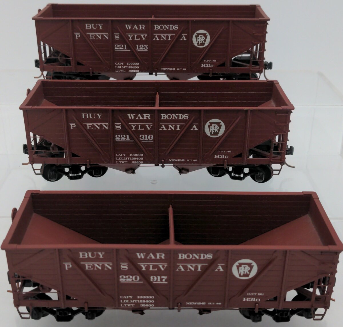 S-Helper 01226 S Scale Pennsylvania RR Hopper Car Set of 3 EX/Box