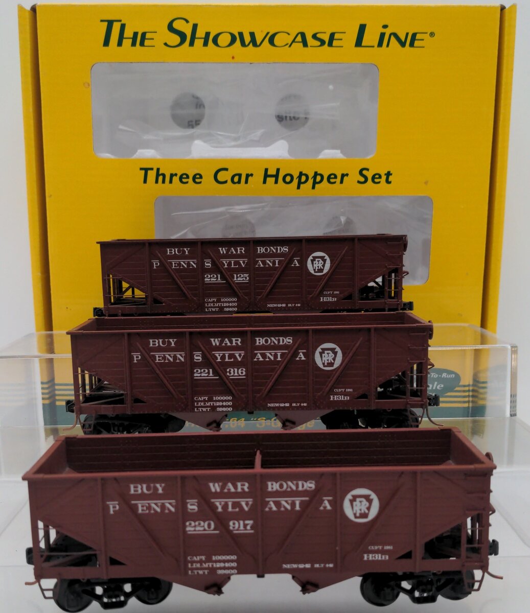 S-Helper 01226 S Scale Pennsylvania RR Hopper Car Set of 3 EX/Box