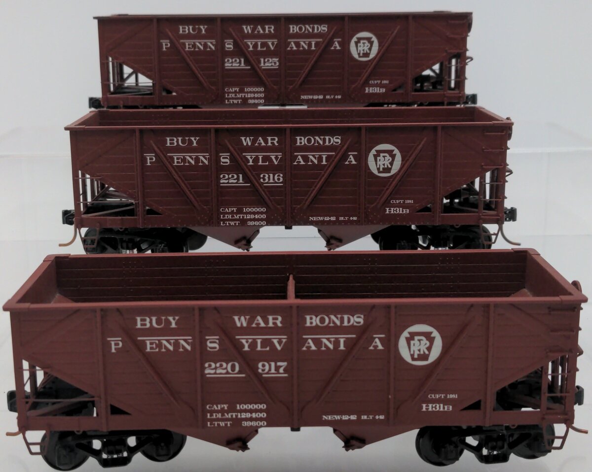 S-Helper 01226 S Scale Pennsylvania RR Hopper Car Set of 3 EX/Box