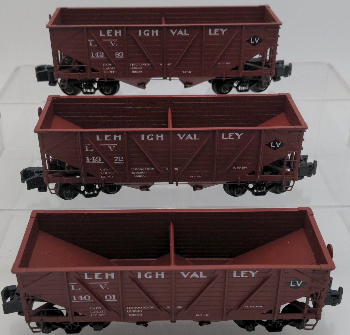 S-Helper 00772 S Gauge High Rail Lehigh Valley Hopper Set of 3 EX/Box