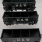S-Helper 01202 S Gauge Norfolk & Western Hopper 3-Car Set EX/Box