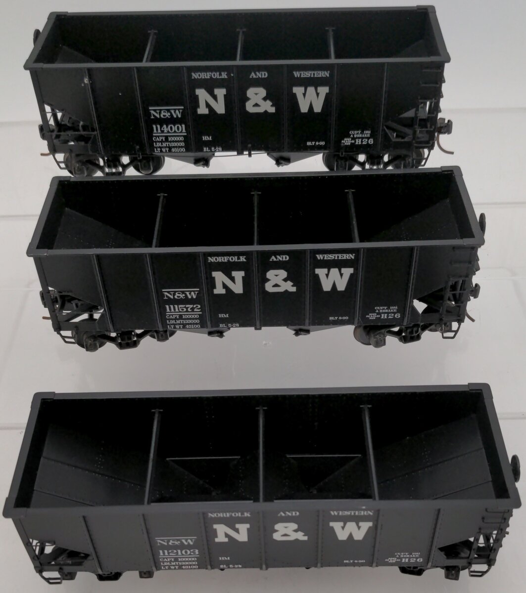 S-Helper 01202 S Gauge Norfolk & Western Hopper 3-Car Set EX/Box
