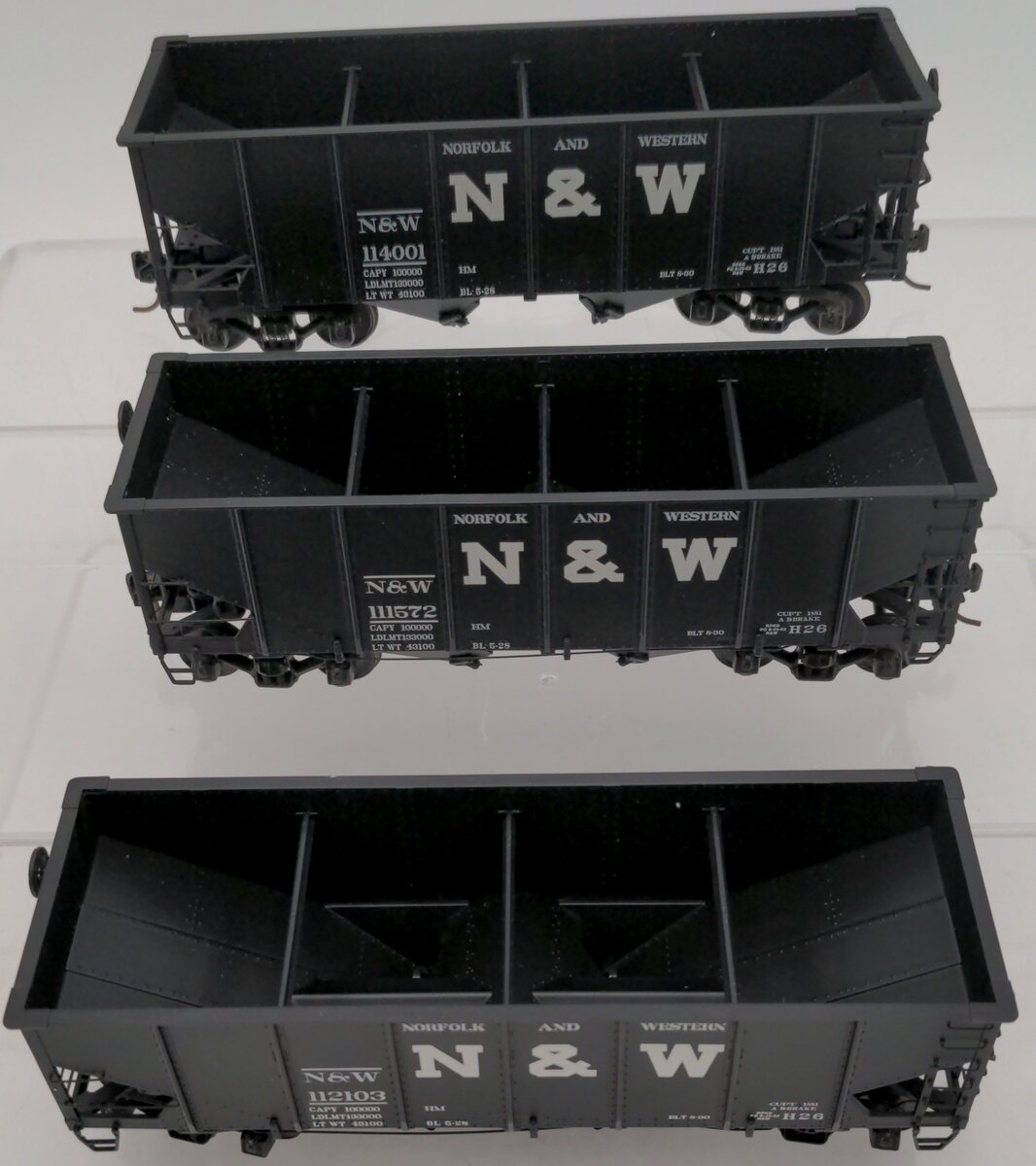 S-Helper 01202 S Gauge Norfolk & Western Hopper 3-Car Set EX/Box
