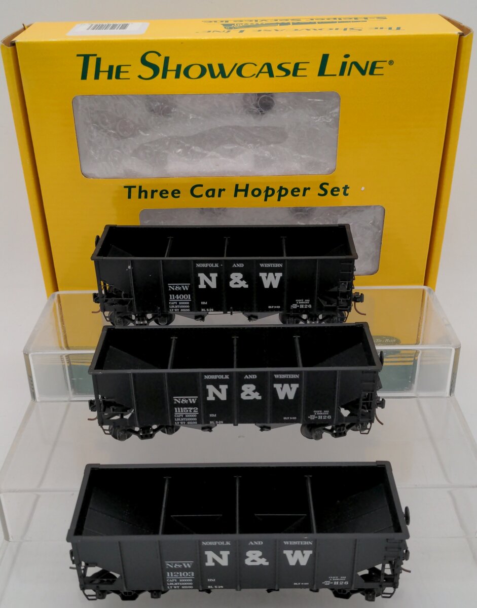 S-Helper 01202 S Gauge Norfolk & Western Hopper 3-Car Set EX/Box