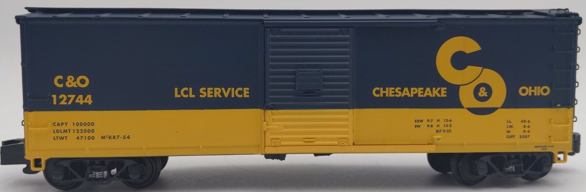 S-Helper 01919 S Gauge Rebuilt Chesapeake & Ohio Boxcar #12744 EX/Box