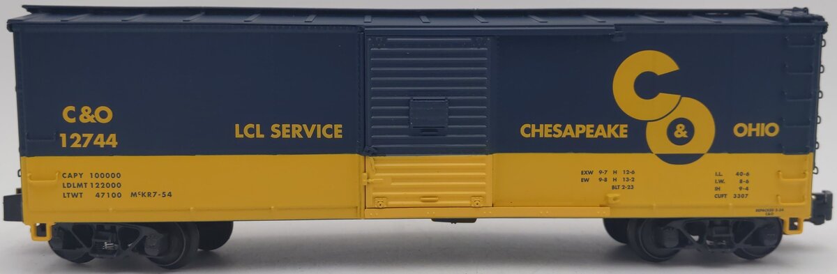 S-Helper 01919 S Gauge Rebuilt Chesapeake & Ohio Boxcar #12744 EX/Box